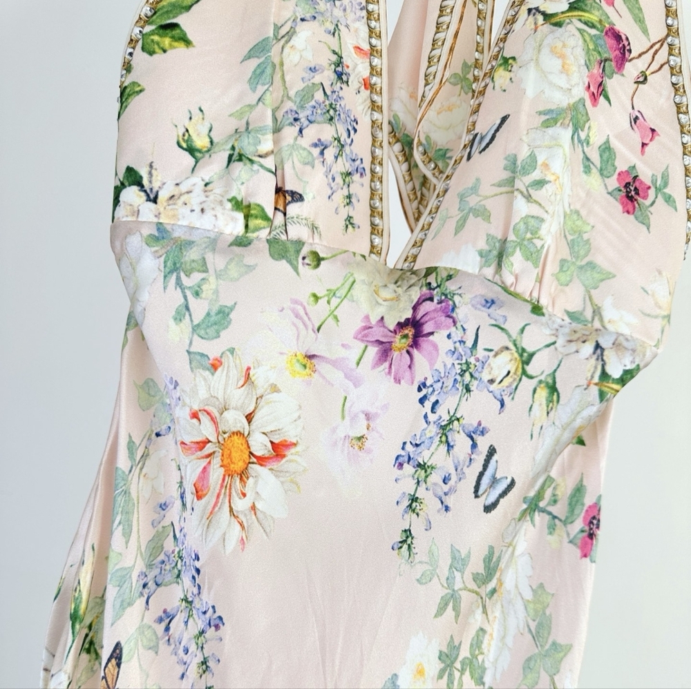 Camilla bias halter dress with ruffle hem - Picture 9 of 13